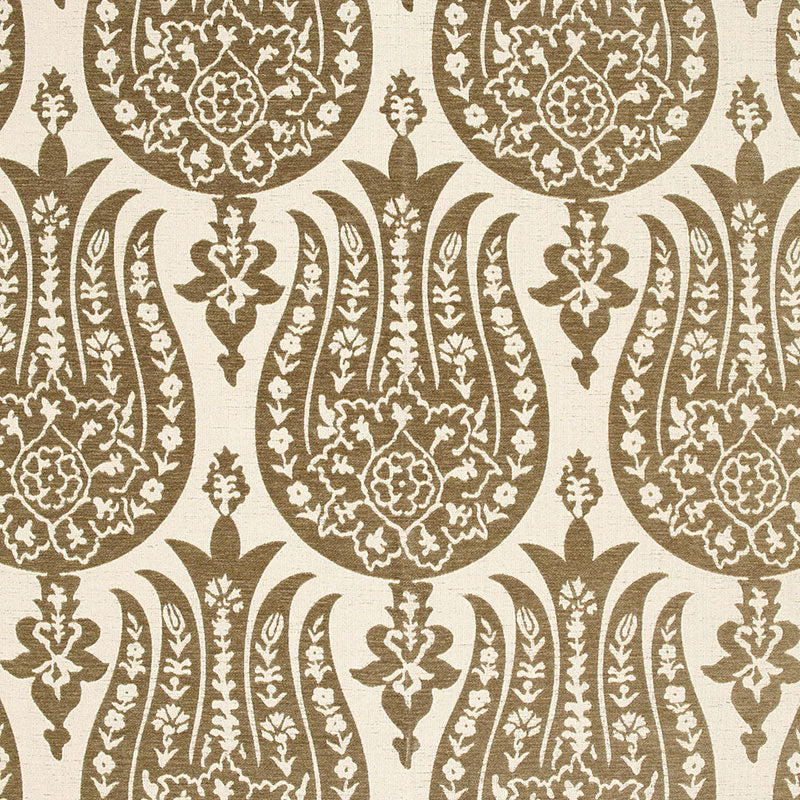 Izmir Chenille fabric in mocha color - pattern number 65860 - by Schumacher in the Chroma collection