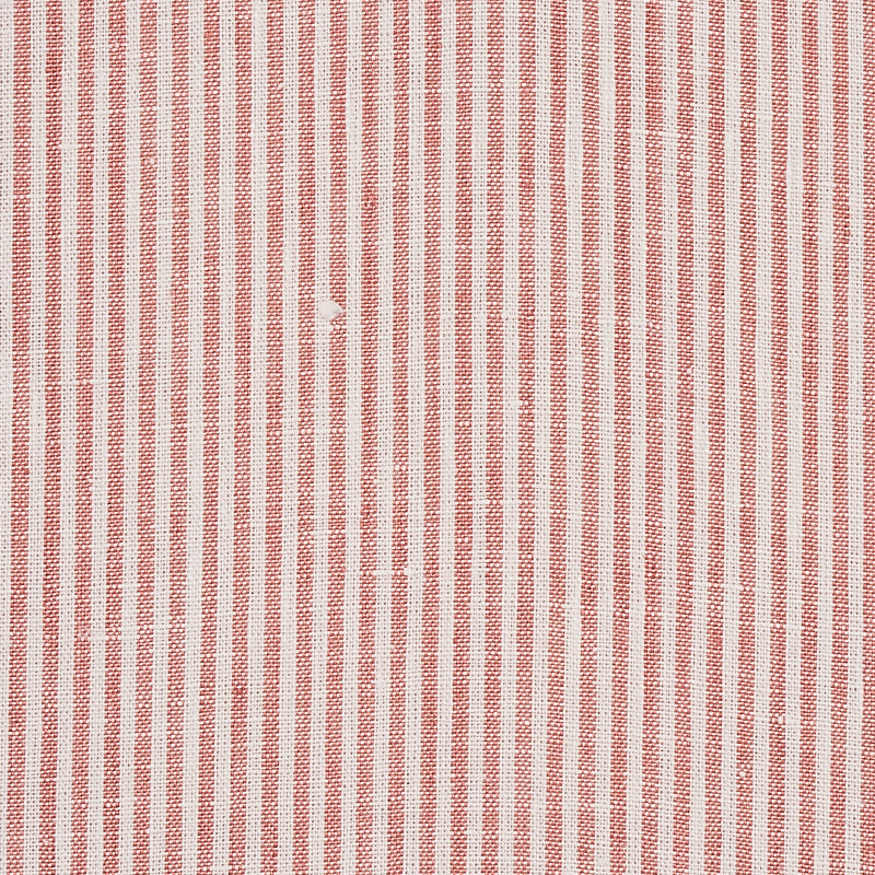 Wesley Ticking Stripe fabric in coral color - pattern number 65988 - by Schumacher in the New Traditional collection