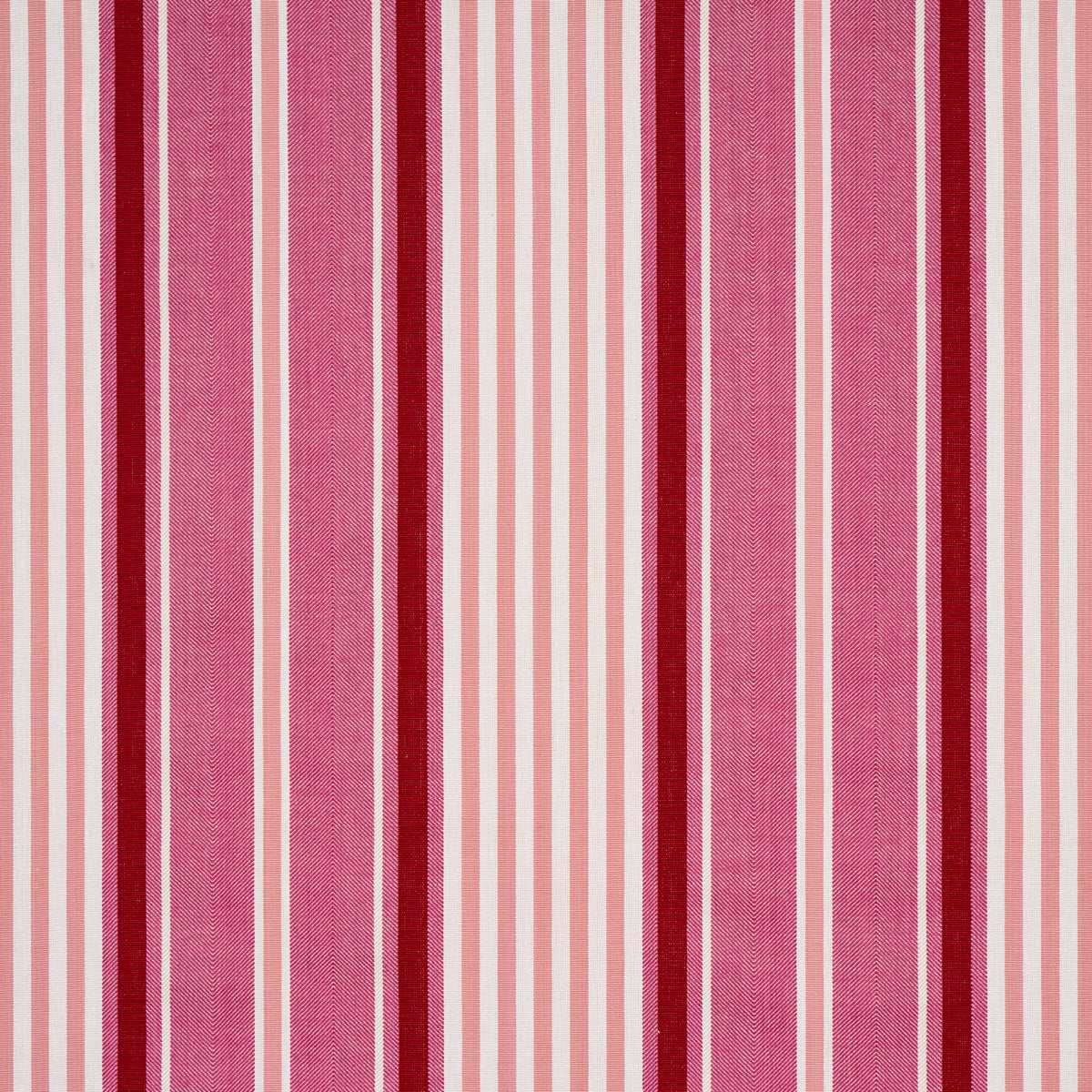 Minzer Cotton Stripe fabric in pink color - pattern number 66016 - by Schumacher in the Stripes Revisits collection