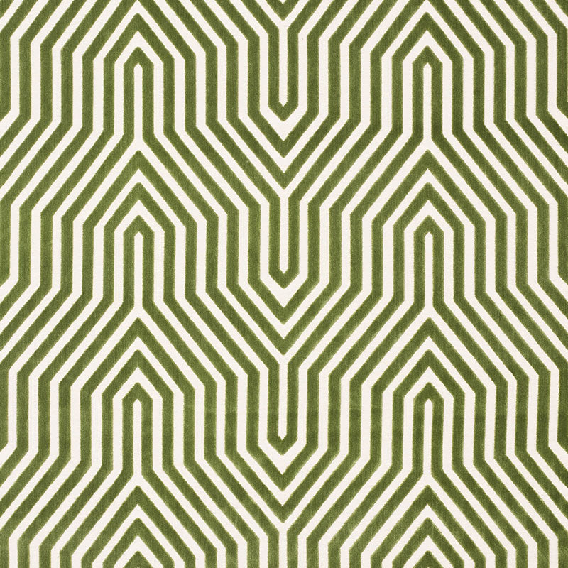 Vanderbilt Velvet fabric in lettuce color - pattern number 66193 - by Schumacher in the Cut & Patterned Velvets collection