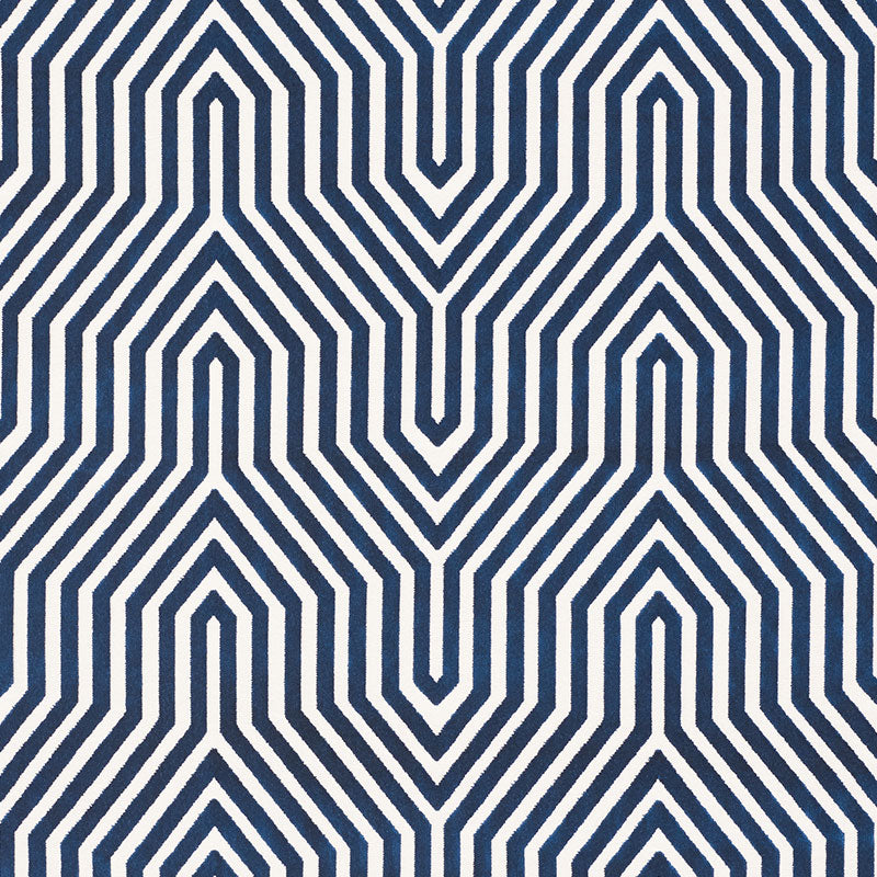 Vanderbilt Velvet fabric in bleu color - pattern number 66194 - by Schumacher in the Cut & Patterned Velvets collection
