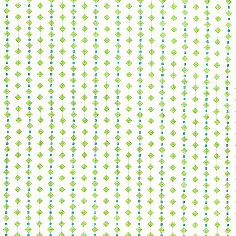 Macaroni fabric in turquoise leaf color - pattern number 66262 - by Schumacher in the Flight of Fancy collection