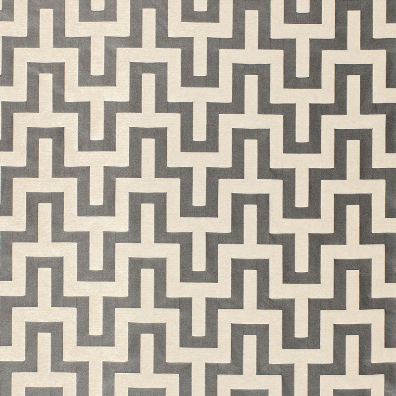 Maubray Weave fabric in graphite color - pattern number 66552 - by Schumacher in the Courtrai collection