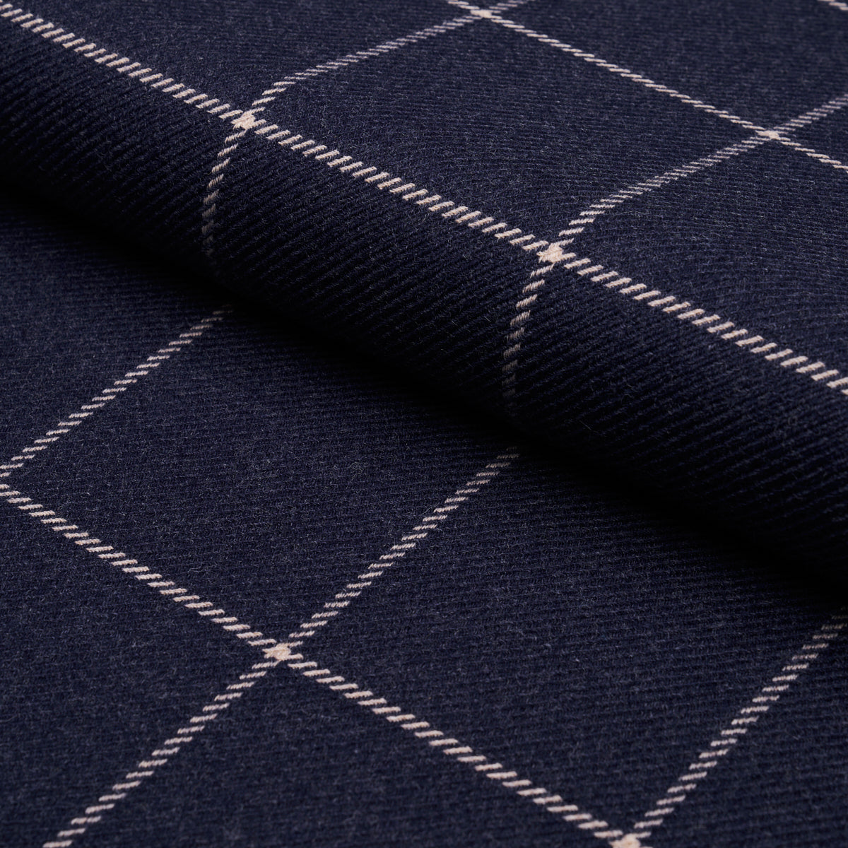 Bancroft Wool Plaid fabric in navy color - pattern number 66774 - by Schumacher in the A Country Life collection