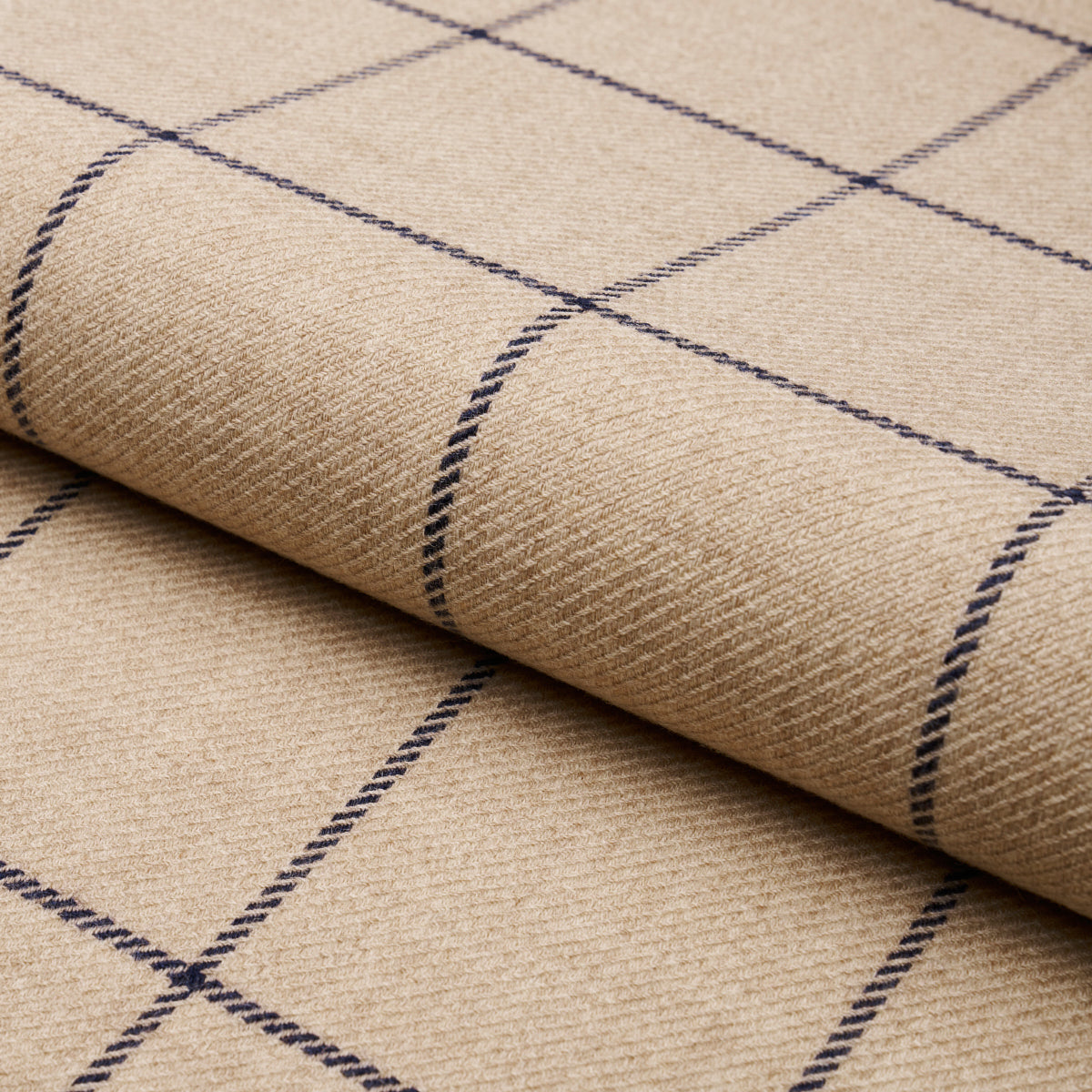 Bancroft Wool Plaid fabric in ivory color - pattern number 66775 - by Schumacher in the A Country Life collection