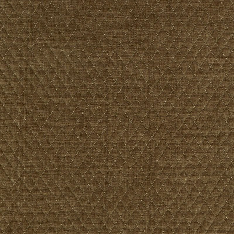 Paley Quilted Velvet fabric in praline color - pattern number 66921 - by Schumacher in the Chroma collection