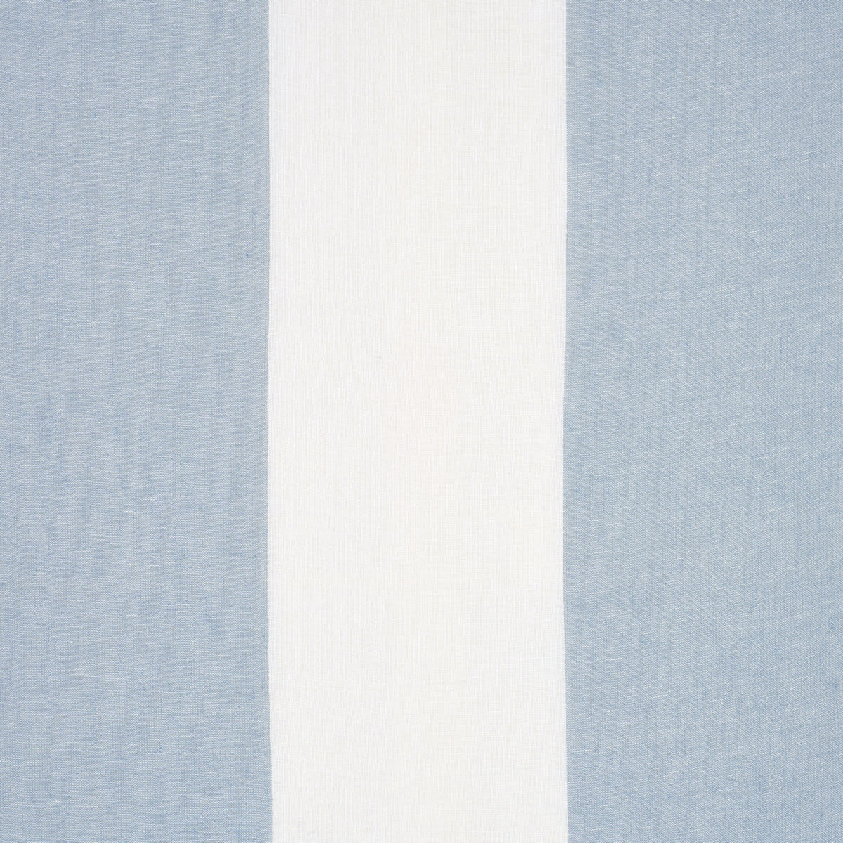 Vista Linen Stripe Casement fabric in sky and white color - pattern number 67943 - by Schumacher in the Stripes Revisits collection