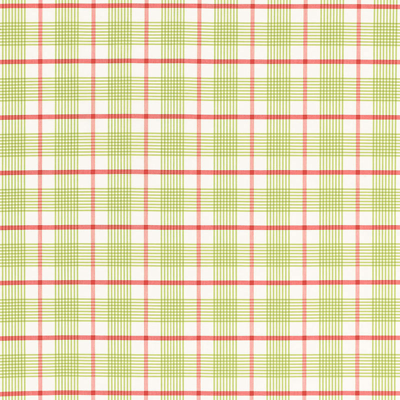 St Lucia Plaid fabric in lime color - pattern number 68020 - by Schumacher in the Calypso collection