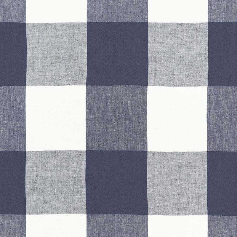 Key Largo Check fabric in navy color - pattern number 68370 - by Schumacher in the Calypso collection