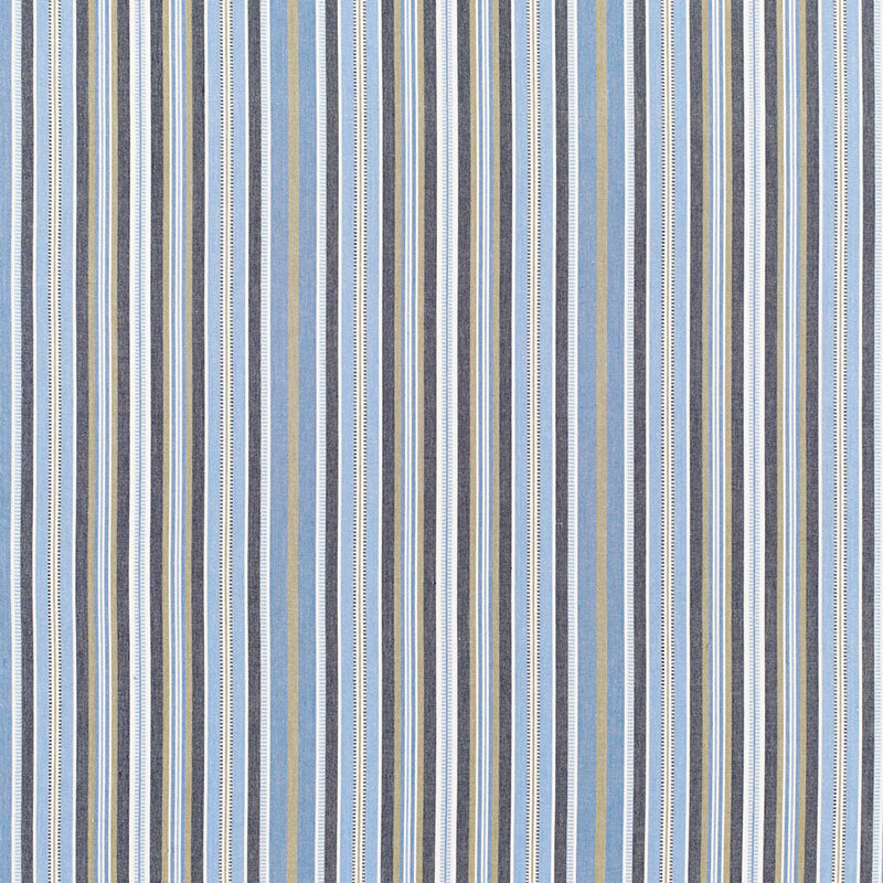 Avignon Stripe fabric in bleu color - pattern number 68681 - by Schumacher in the Chroma collection