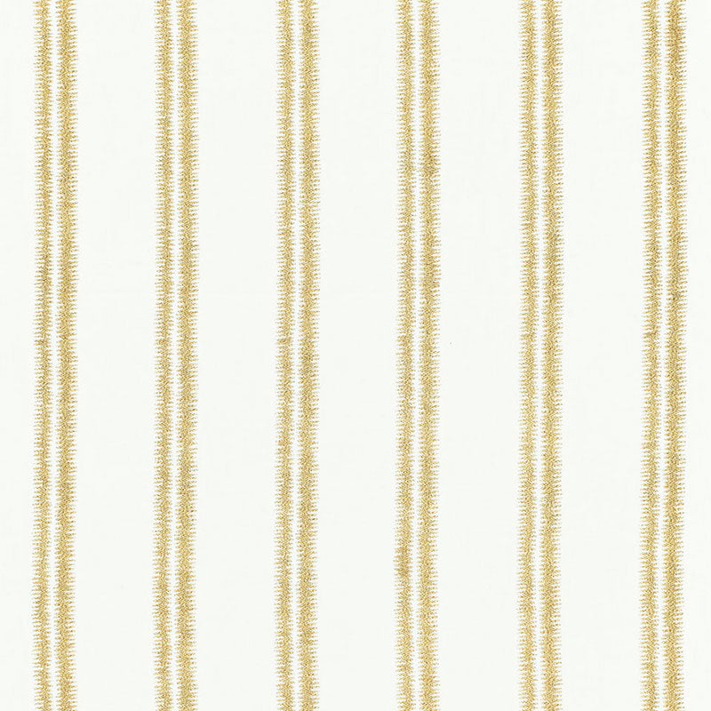 Paloma Embroidery fabric in gilt color - pattern number 68792 - by Schumacher in the Chroma collection
