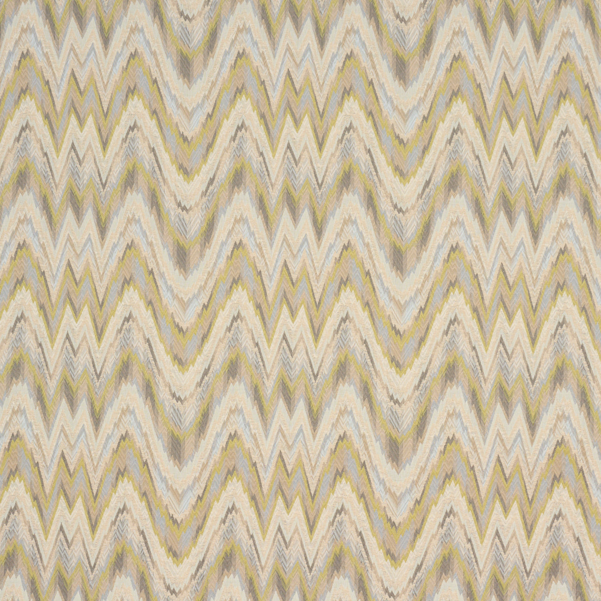 Valkyrie Flame Stitch fabric in lemon sage color - pattern number 68944 - by Schumacher in the Atelier Paris collection