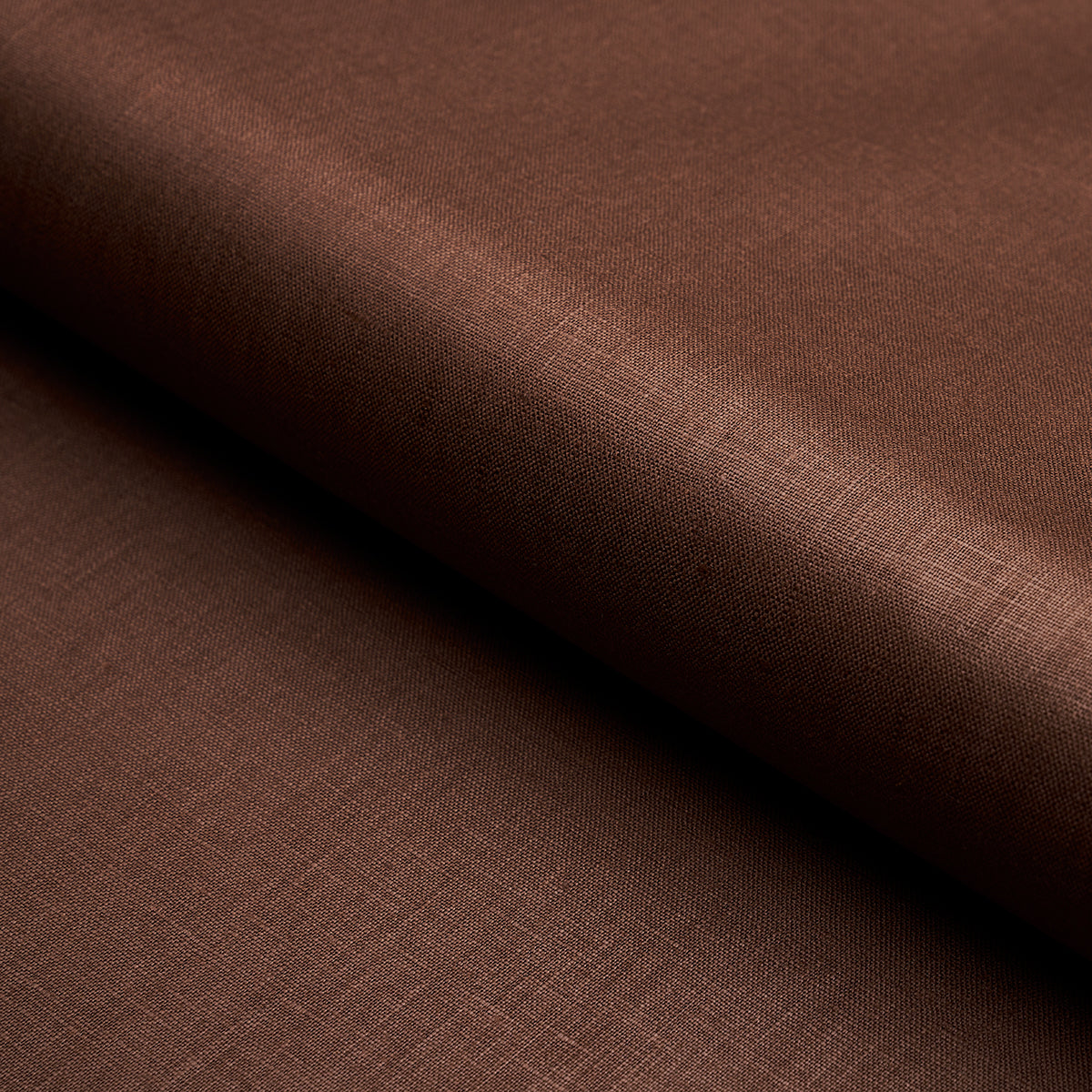 Lange Glazed Linen fabric in brown color - pattern number 69369 - by Schumacher in the Perfect Basics: Linen collection