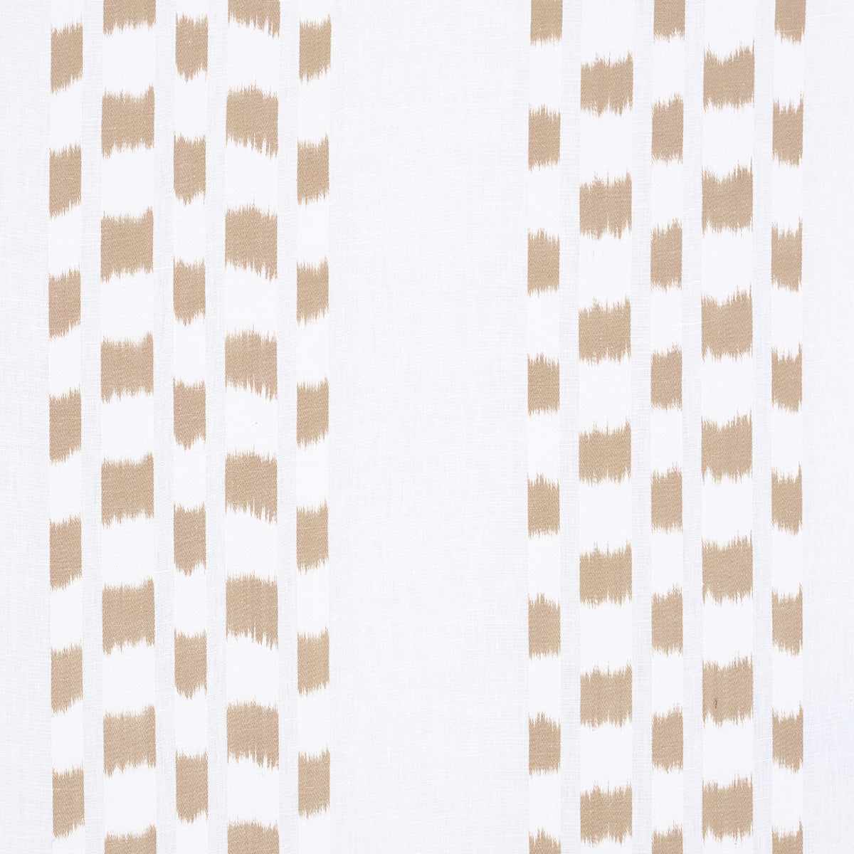 Izmir Ikat Stripe fabric in sand color - pattern number 69474 - by Schumacher in the Bohemia collection