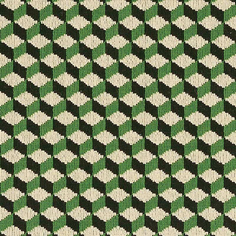 Atwood Epingle fabric in vert color - pattern number 69850 - by Schumacher in the Essentials: Small Scale Upholstery collection
