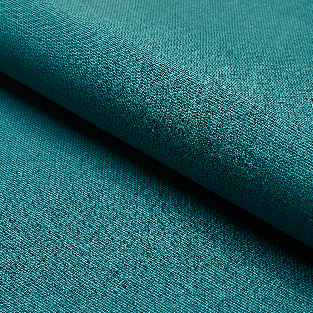 Piet Performance Linen fabric in deep teal color - pattern number 69949 - by Schumacher in the Perfect Basics: Linen collection