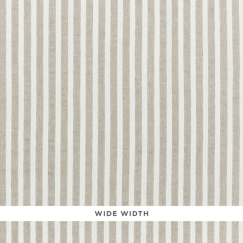 Regatta Linen Stripe Sheer fabric in linen color - pattern number 70036 - by Schumacher in the Essentials: Sheers & Casements collection