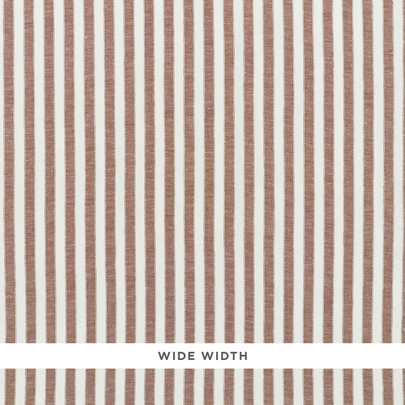 Regatta Linen Stripe Sheer fabric in sienna color - pattern number 70037 - by Schumacher in the Essentials: Sheers & Casements collection