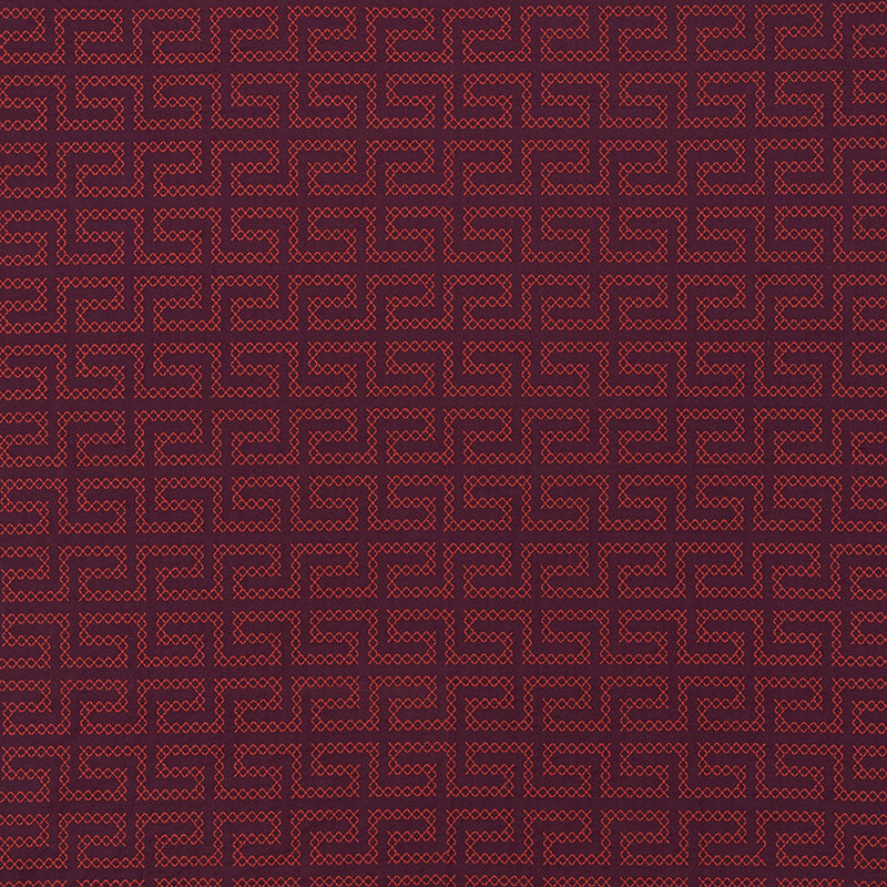 A Maze Embroidery fabric in berry color - pattern number 70234 - by Schumacher in the Contemporary Embroideries collection