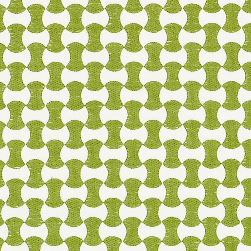Nolita Embroidery fabric in leaf color - pattern number 70376 - by Schumacher in the Happy Together II collection
