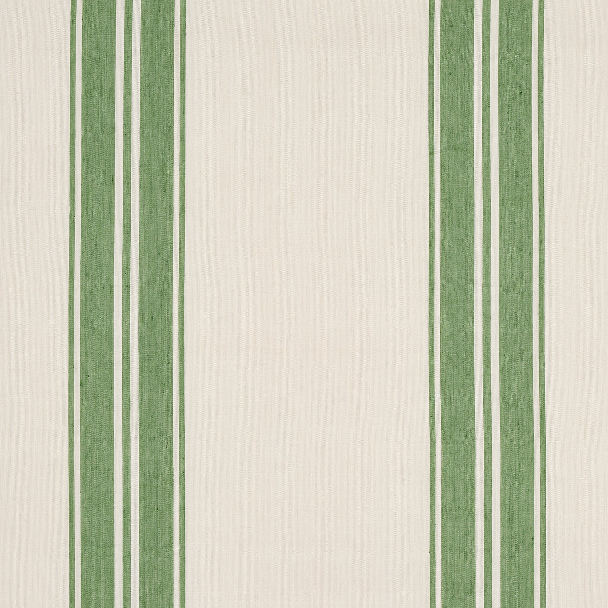 Brentwood Stripe fabric in leaf green color - pattern number 70873 - by Schumacher in the Mark D. Sikes collection