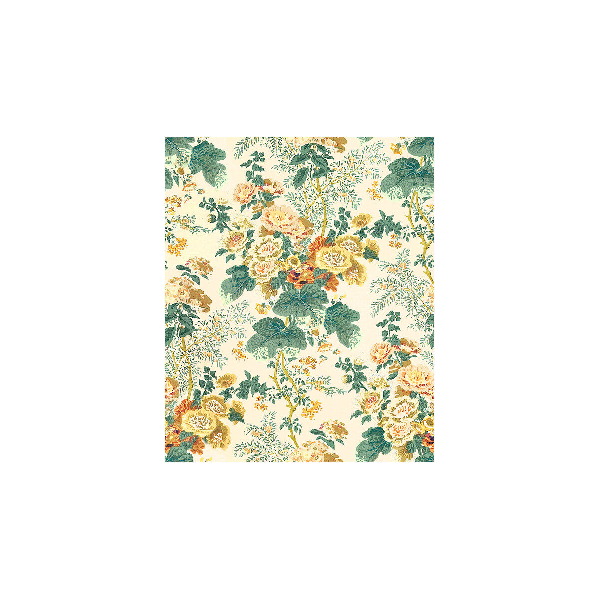 Hollyhock Hdb fabric in yellow color - pattern 7126.LJ.0 - by Lee Jofa