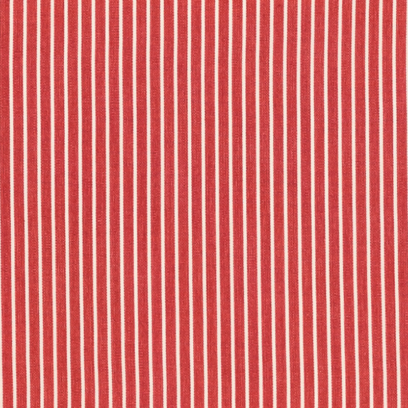 Edie Stripe fabric in red color - pattern number 71309 - by Schumacher in the Essentials: Classic Stripe collection