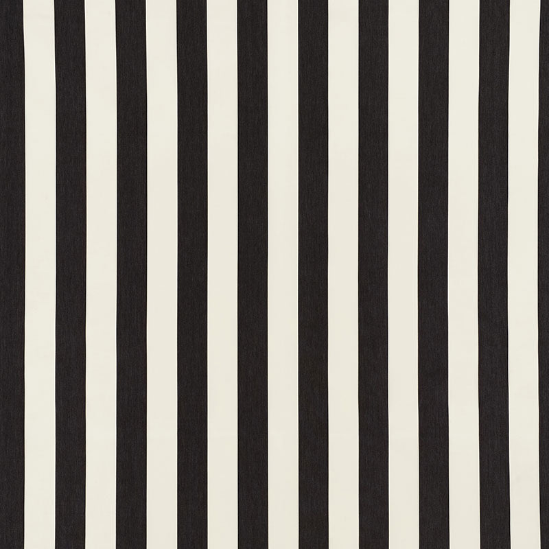Andy Stripe fabric in black color - pattern number 71320 - by Schumacher in the Essentials: Classic Stripe collection