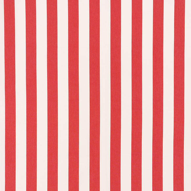 Andy Stripe fabric in red color - pattern number 71329 - by Schumacher in the Essentials: Classic Stripe collection
