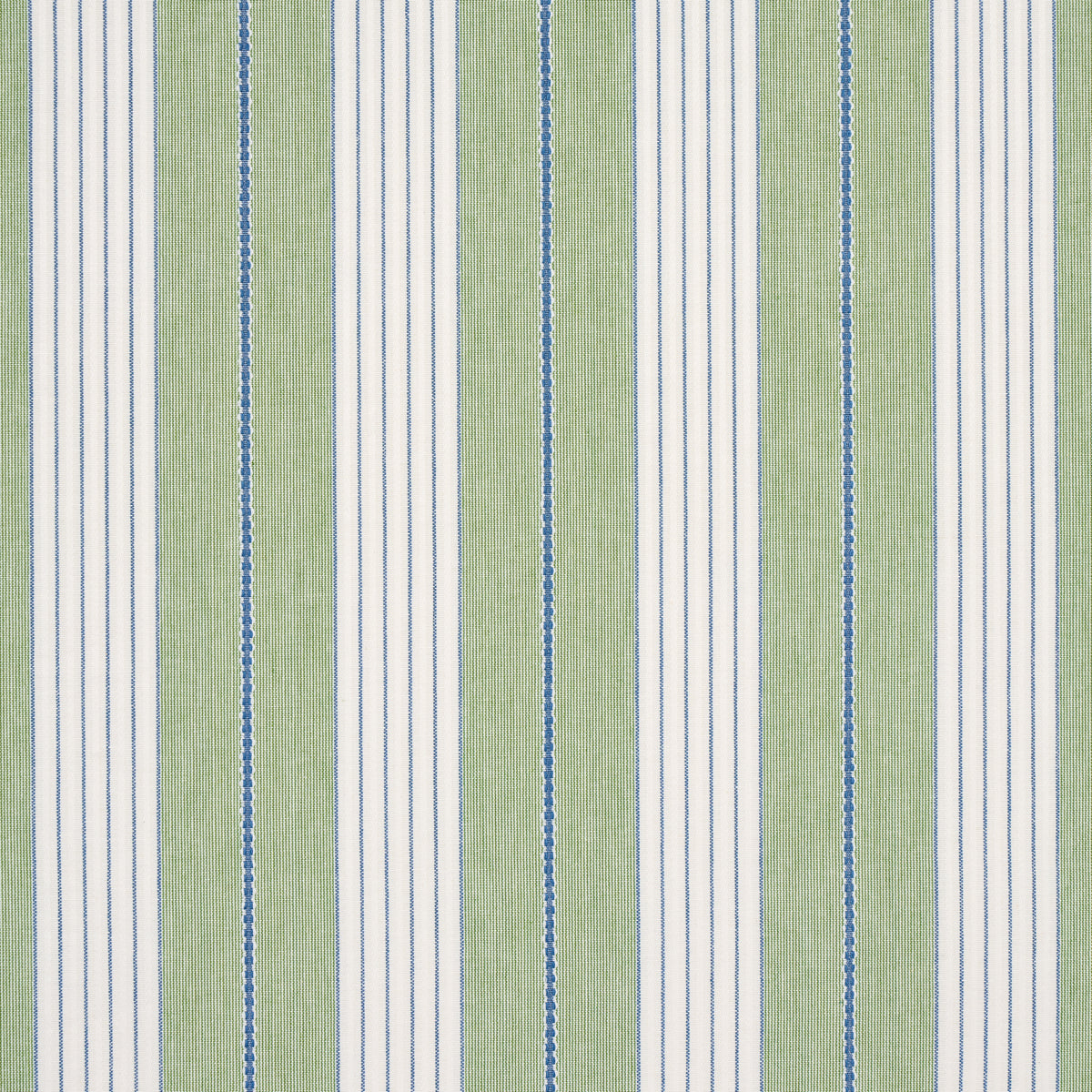 Audrey Stripe fabric in green color - pattern number 71376 - by Schumacher in the Stripes Revisits collection