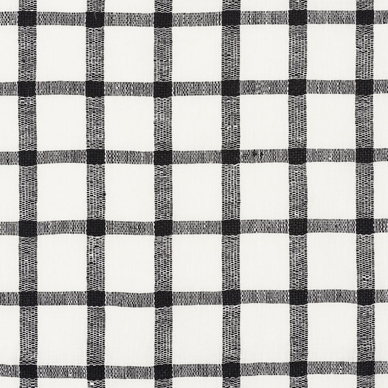 Pauline Check Casement fabric in blackwork color - pattern number 72070 - by Schumacher in the Country Chic collection