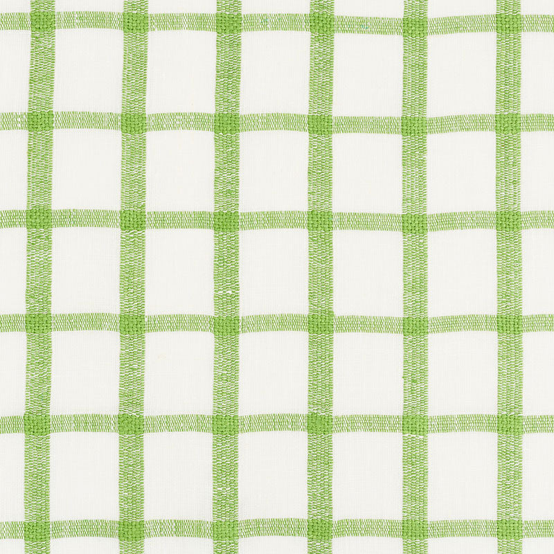 Pauline Check Casement fabric in leaf color - pattern number 72071 - by Schumacher in the Country Chic collection