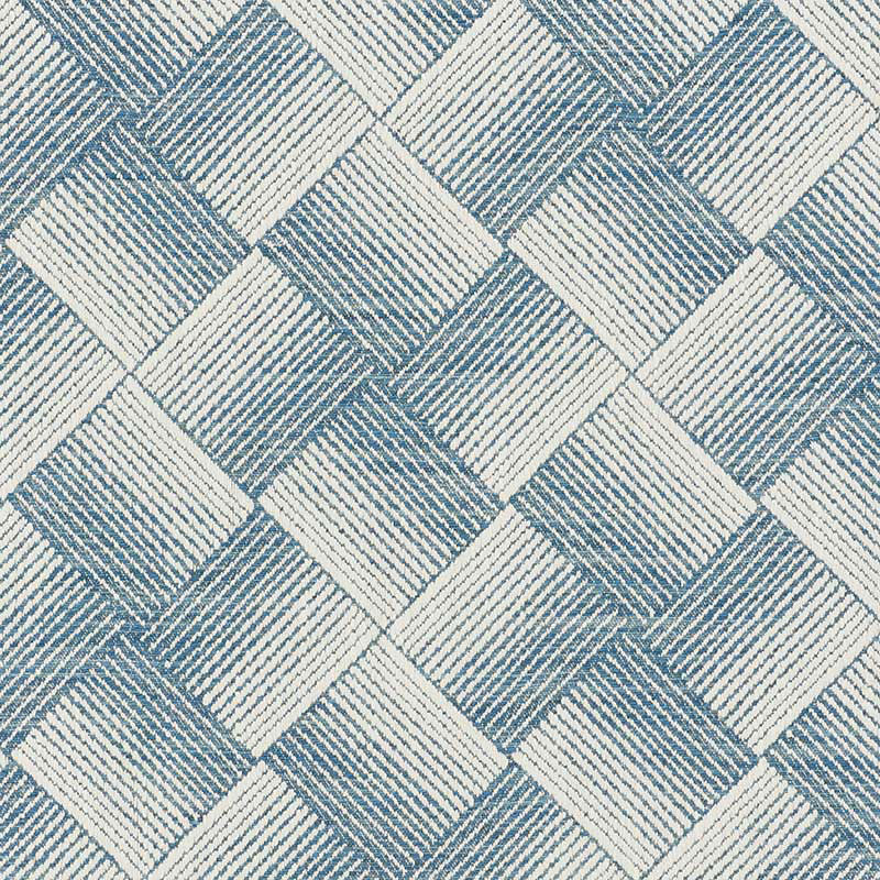 Ashberg fabric in blue color - pattern number 72142 - by Schumacher in the Essentials: Mid-Scale Upholstery collection