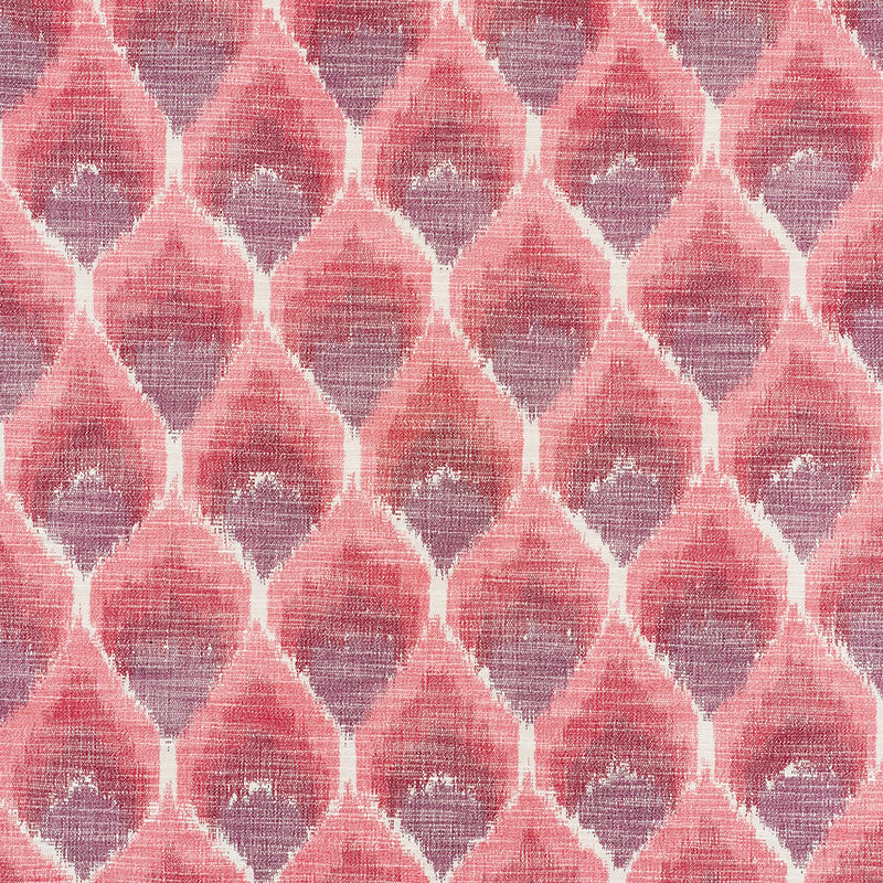 Odisha Ikat fabric in reds color - pattern number 72642 - by Schumacher in the Ikat Collection collection