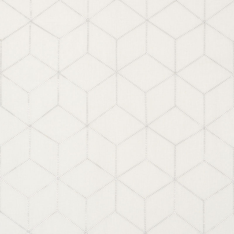 Atria Sheer fabric in silver color - pattern number 72670 - by Schumacher in the Sheers & Casements III collection
