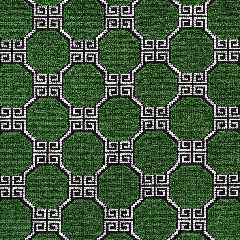 Octavia Velvet fabric in emerald color - pattern number 72792 - by Schumacher in the Orient Express collection