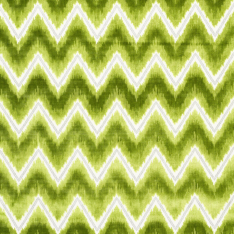 Chevron Velvet fabric in leaf color - pattern number 72843 - by Schumacher in the Cut & Patterned Velvets collection