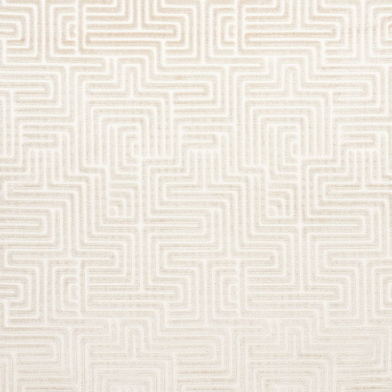 Lisboa Velvet fabric in pearl color - pattern number 72950 - by Schumacher in the Cut & Patterned Velvets collection