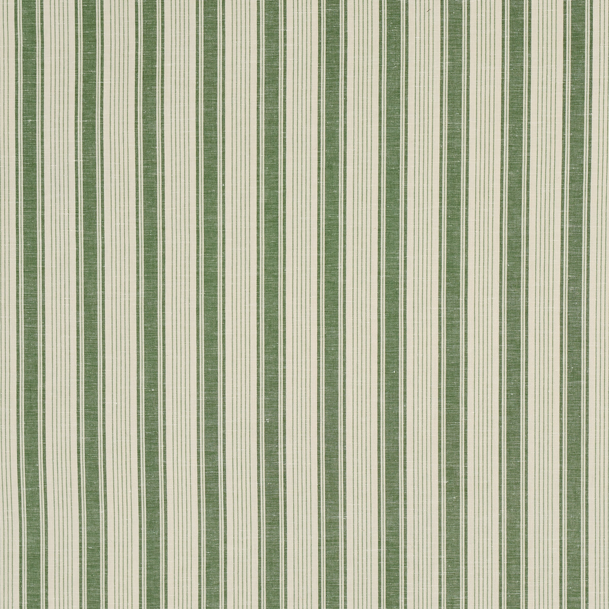 Ojai Stripe fabric in leaf green color - pattern number 73005 - by Schumacher in the Mark D. Sikes collection