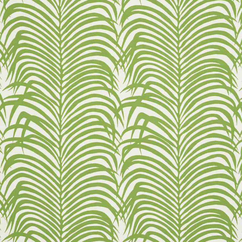 Zebra Palm Indoor Outdoor fabric in leaf color - pattern number 73171 - by Schumacher in the Indoor/Outdoor II: Prints & Wovens collection