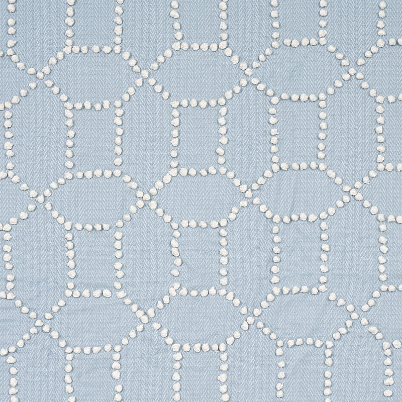 Vento Embroidery fabric in sky color - pattern number 73282 - by Schumacher in the Natura collection