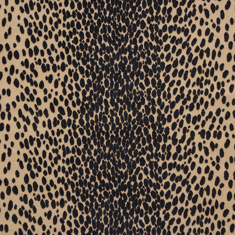 Cheetah Velvet fabric in ebony color - pattern number 73913 - by Schumacher in the Cut & Patterned Velvets collection