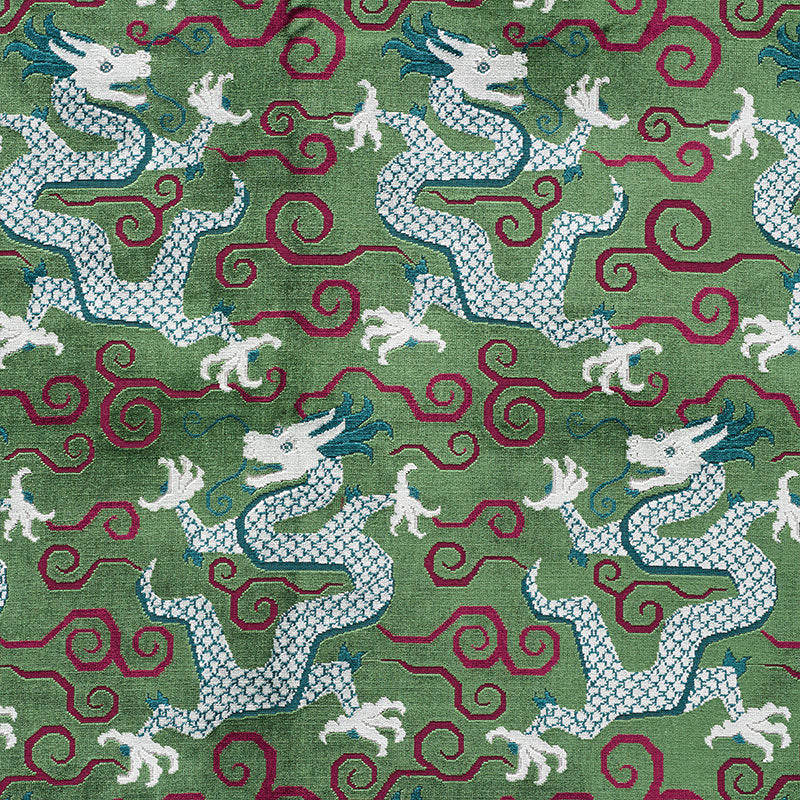 Bixi Velvet fabric in emerald color - pattern number 73971 - by Schumacher in the Cut & Patterned Velvets collection