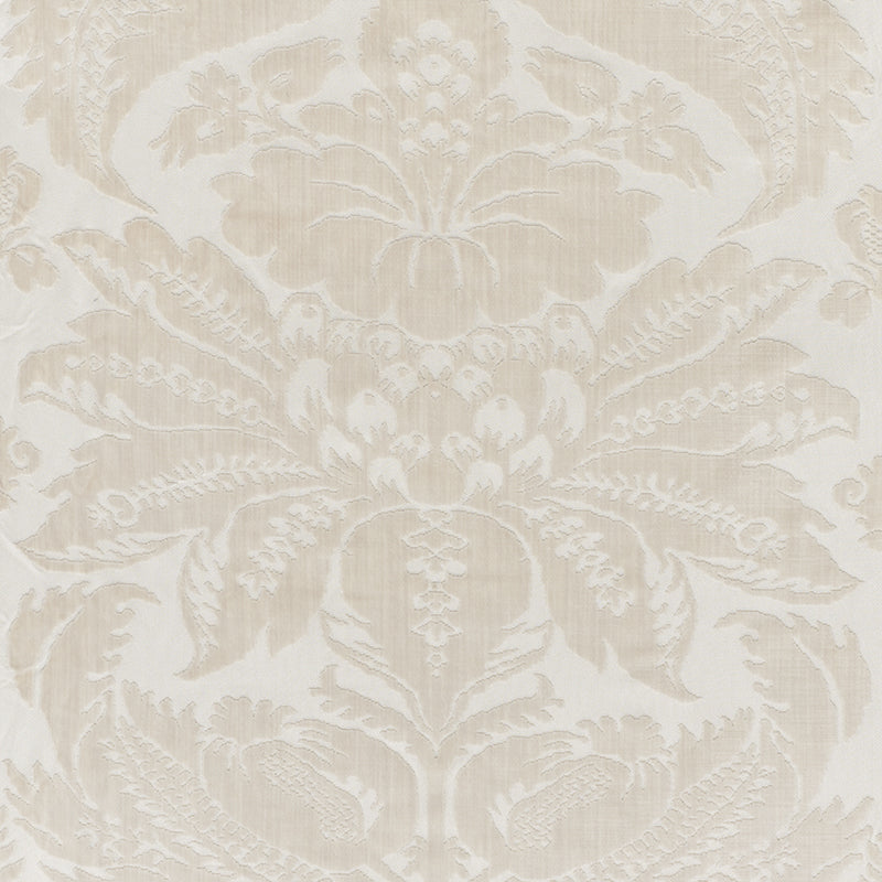 Pavia Silk Velvet fabric in platinum color - pattern number 73981 - by Schumacher in the Cut & Patterned Velvets collection