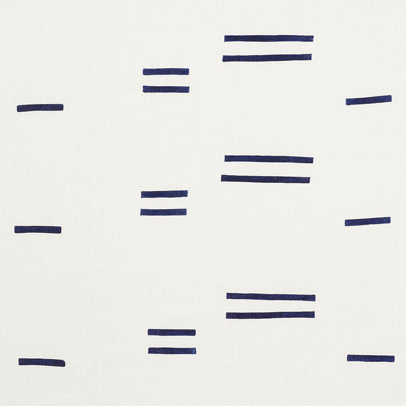 Oaxaca fabric in navy on white color - pattern number 74010 - by Schumacher in the Caroline Z Hurley collection
