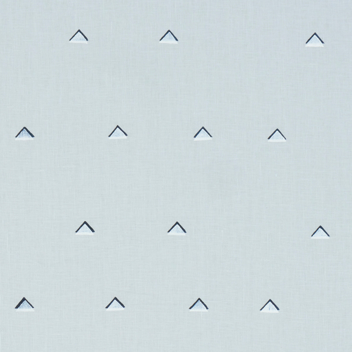 Overlapping Triangles fabric in navy and white on sky color - pattern number 74022 - by Schumacher in the Caroline Z Hurley collection