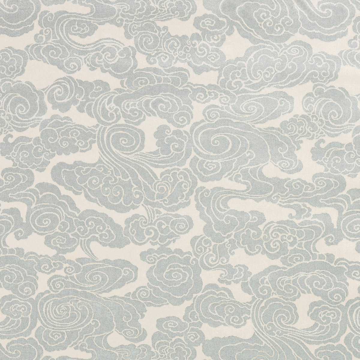 Sozan Velvet fabric in mist color - pattern number 74063 - by Schumacher in the Cut & Patterned Velvets collection