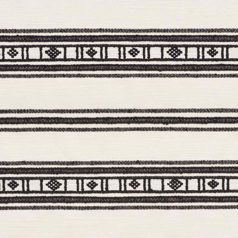 Buena Vista fabric in black color - pattern number 74481 - by Schumacher in the Open Sky collection