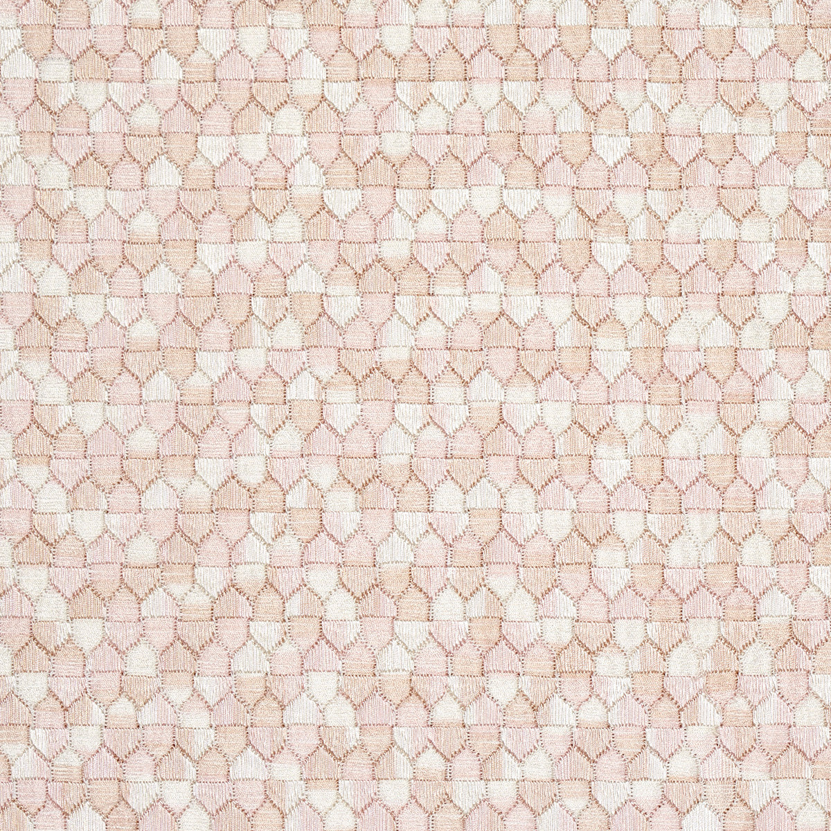 Ivins Embroidery fabric in blush color - pattern number 75124 - by Schumacher in the Uncommon Threads collection