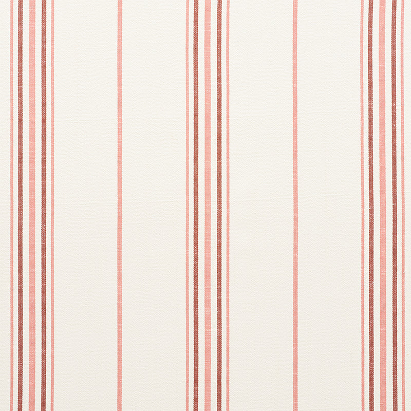 Scarset Stripe fabric in rosewood color - pattern number 75262 - by Schumacher in the Chambray collection